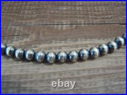 Native American Hand Strung Round Navajo Pearl 16 Necklace by I. John