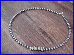 Native American Hand Strung Round Navajo Pearl 16 Necklace by I. John