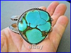 Native American Indian Navajo Royston Turquoise Sterling Silver Cuff Bracelet