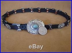 Native American Jewelry Turquoise Sterling Silver Concho Belt Martha Cayatineto