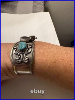 Native American Legacy Concho Sterling Silver Turquoise Watch