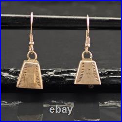 Native American MIL Bells Sterling Silver Hook Earrings Native American MIL Bells Sterling Silver Hook Earrings