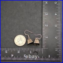Native American MIL Bells Sterling Silver Hook Earrings