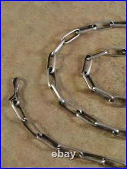 Native American Navajo 24 Inch Sterling Silver Hand Made Chain
