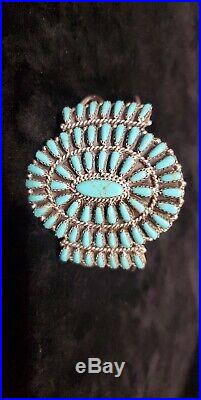 Native American Navajo Bracelet Turquoise Cluster