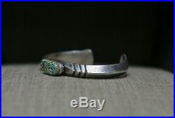 Native American Navajo Carinated Sterling Turquoise Cuff Bracelet Large Size