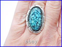 Native American Navajo Indian Mary Marie Yazzie Sterling Silver Turquoise Ring