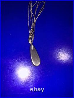 Native American Navajo Indian Sterling liquid silver strand necklace