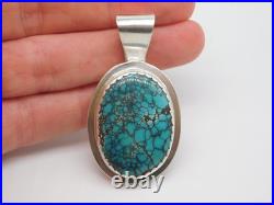 Native American Navajo Indian Sylvia Chee Sterling Silver Turquoise Pendant