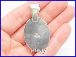 Native American Navajo Indian Sylvia Chee Sterling Silver Turquoise Pendant
