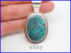 Native American Navajo Indian Sylvia Chee Sterling Silver Turquoise Pendant