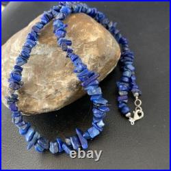 Native American Navajo Lapis Nuggets Necklace Sterling Silver 20 14412 Native American Navajo Lapis Nuggets Necklace Sterling Silver 20 14412