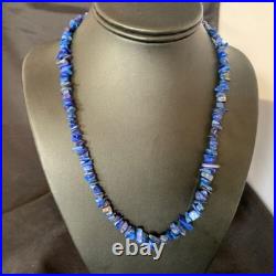 Native American Navajo Lapis Nuggets Necklace Sterling Silver 20 14412 Native American Navajo Lapis Nuggets Necklace Sterling Silver 20 14412