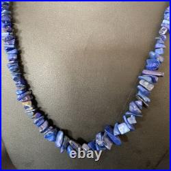 Native American Navajo Lapis Nuggets Necklace Sterling Silver 20 14412 Native American Navajo Lapis Nuggets Necklace Sterling Silver 20 14412