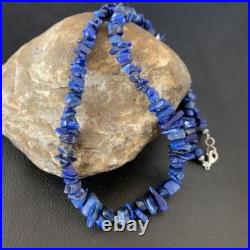 Native American Navajo Lapis Nuggets Necklace Sterling Silver 20 14412 Native American Navajo Lapis Nuggets Necklace Sterling Silver 20 14412