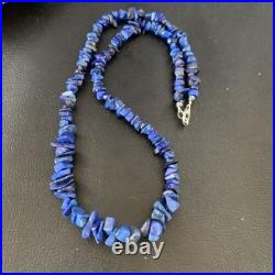 Native American Navajo Lapis Nuggets Necklace Sterling Silver 20 14412 Native American Navajo Lapis Nuggets Necklace Sterling Silver 20 14412