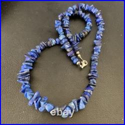 Native American Navajo Lapis Nuggets Necklace Sterling Silver 20 14412 Native American Navajo Lapis Nuggets Necklace Sterling Silver 20 14412