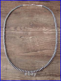 Native American Navajo Pearl Sterling Silver Saucer Bead 24 Necklace Jake