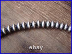 Native American Navajo Pearl Sterling Silver Saucer Bead 24 Necklace Jake
