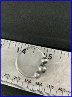 Native American Navajo Pearls Hoop Earrings Sterling Silver 3755