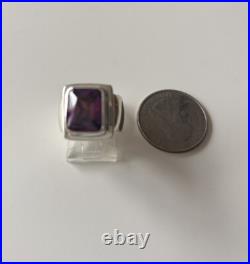 Native American Navajo Ronnie Willie Sterling Silver / Amethyst Ring Size 6