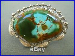 Native American Navajo Royston Turquoise Sterling Silver Cuff Bracelet LR