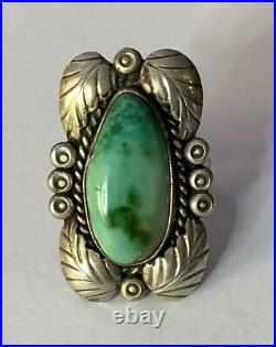 Native American Navajo Sterling Silver 925 Larimar Ring Sz 8