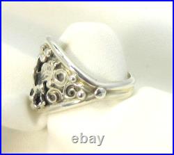 Native American Navajo Sterling Silver Eagle Design Ring Size 14 3/4 Signed #14 Native American Navajo Sterling Silver Eagle Design Ring Size 14 3/4 Signed #14