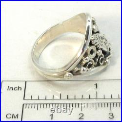 Native American Navajo Sterling Silver Eagle Design Ring Size 14 3/4 Signed #14