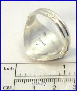 Native American Navajo Sterling Silver Eagle Design Ring Size 14 3/4 Signed #14