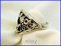 Native American Navajo Sterling Silver Eagle Design Ring Size 15 Signed #36