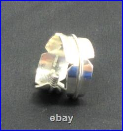 Native American Navajo Sterling Silver Feather Design Ring Size 15 Adjustable