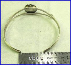 Native American Navajo Sterling Silver Lab Opal Cuff Bracelet #110 Native American Navajo Sterling Silver Lab Opal Cuff Bracelet #110
