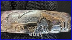 Native American Navajo Sterling Silver STORYTELLER Bracelet by T A Begay