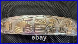 Native American Navajo Sterling Silver STORYTELLER Bracelet by T A Begay