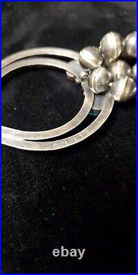 Native American Navajo Sterling Silver Sleeping Beauty Turquoise Squash Blossom