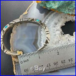 Native American Navajo Sterling Silver Triangular Profile Bracelet For Women