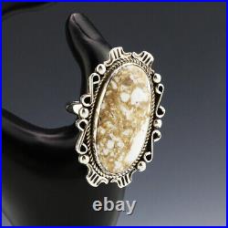 Native American Navajo Sterling Silver & Wild Horse Ring By Fred Francis
