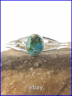 Native American Navajo Turquoise Bracelet Sterling Silver Handmade 4549