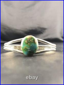 Native American Navajo Turquoise Bracelet Sterling Silver Handmade 4549