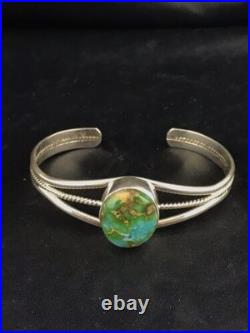 Native American Navajo Turquoise Bracelet Sterling Silver Handmade 4549 Native American Navajo Turquoise Bracelet Sterling Silver Handmade 4549