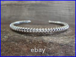 Native American Navajo Twisted Sterling Silver Bracelet by Tahe