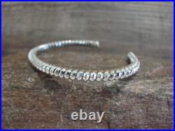 Native American Navajo Twisted Sterling Silver Bracelet by Tahe
