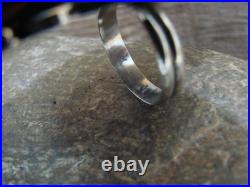 Native American Nickel Silver & Turquoise Adjustable Ring by Cleveland Size 8