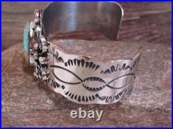Native American Nickel Silver & Turquoise Bracelet by Cleveland