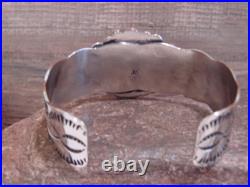 Native American Nickel Silver & Turquoise Bracelet by Cleveland