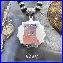 Native American Sterling Green Turquoise withPhosphosiderite Pendant For Women