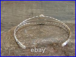 Native American Sterling Silver & Blue Opal Bracelet by Alice Saunders