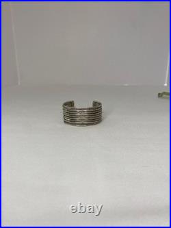 Native American Sterling Silver Cuff Bracelet Elaine Tahe
