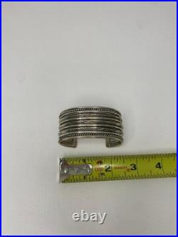 Native American Sterling Silver Cuff Bracelet Elaine Tahe